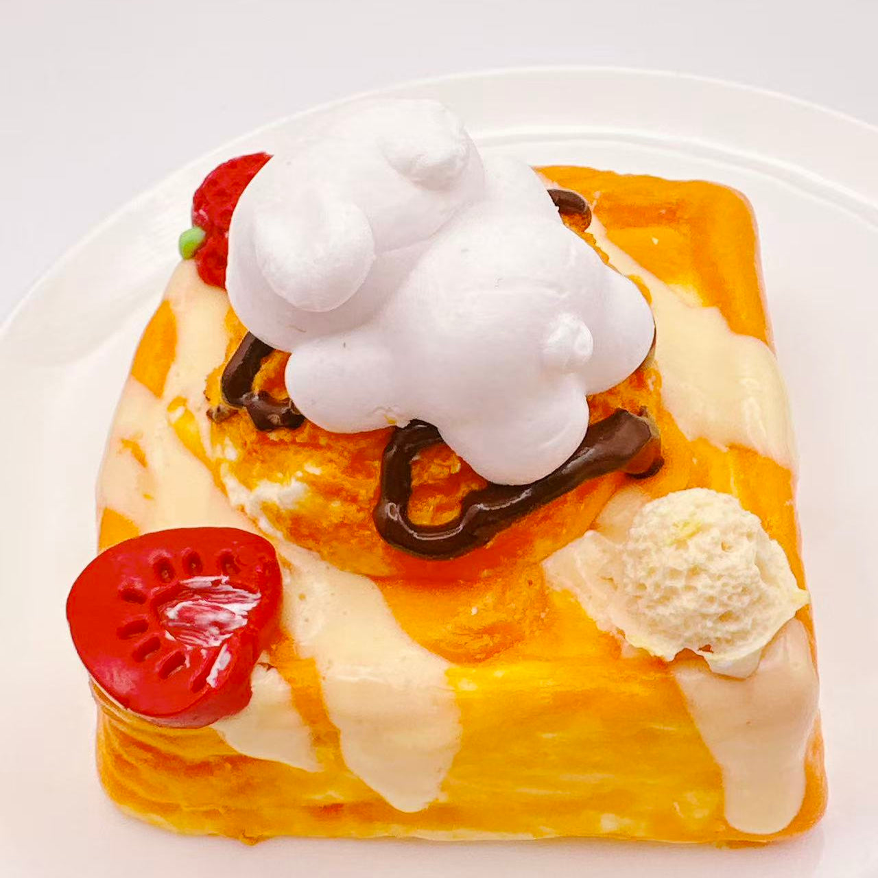 Frosty Bunny Sundae Toast Taba Squishy