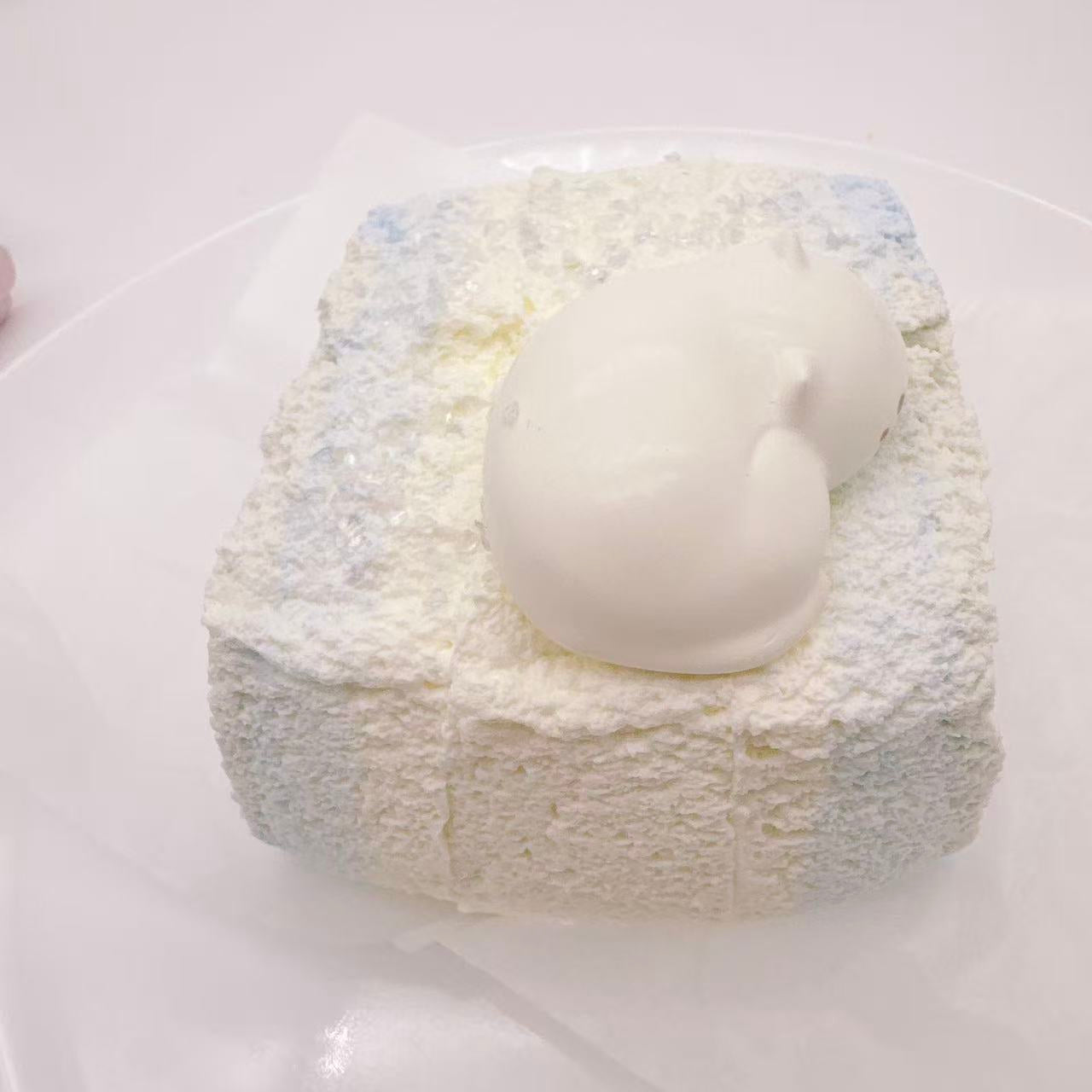 Frosted Kitty Toast Taba Squishy