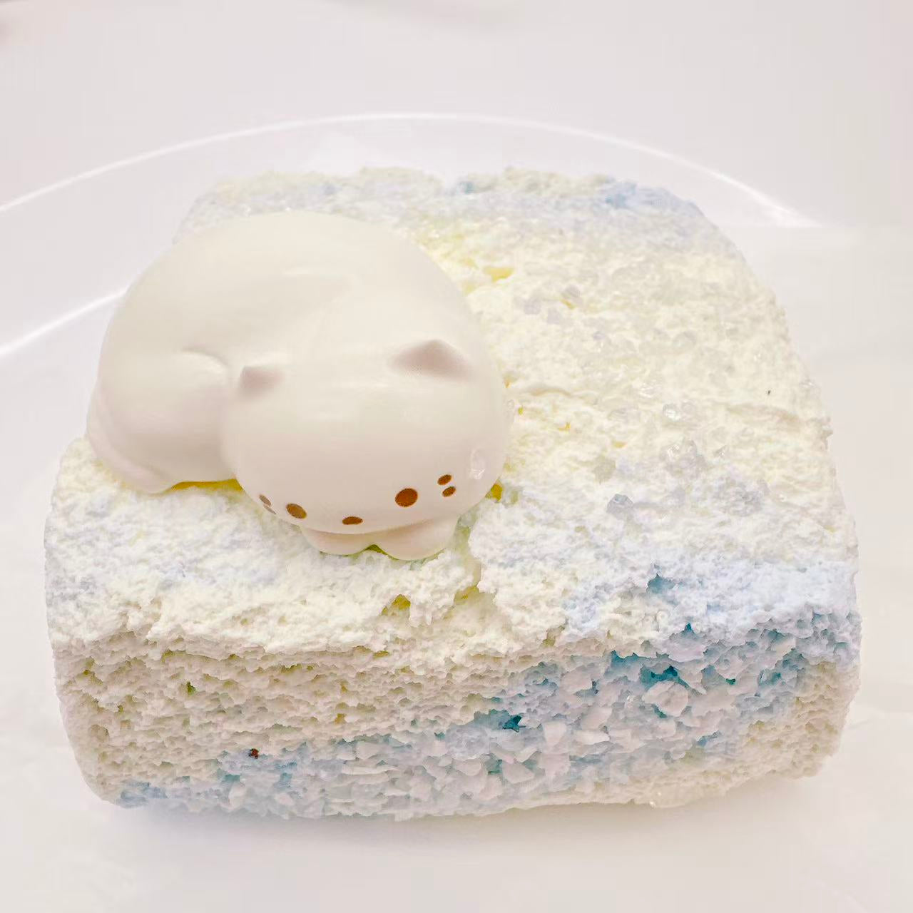 Frosted Kitty Toast Taba Squishy
