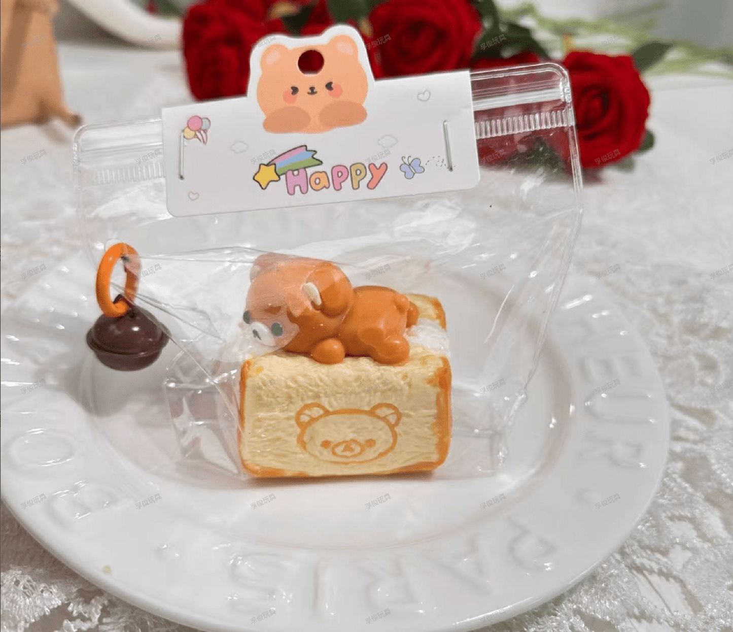 3 Layer Bear Toast Taba Squishy