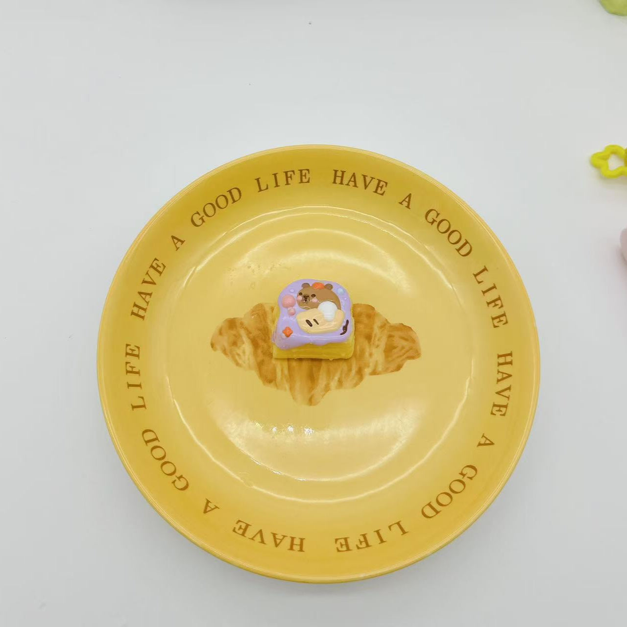 Hand Painted Toast Taba Squishy