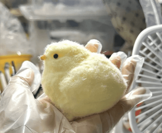 Flocked Chubby Chicken