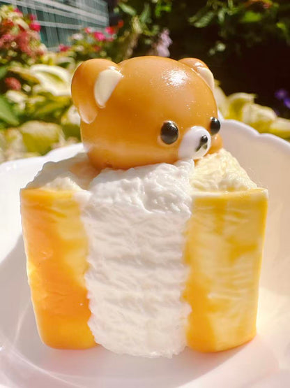 3 Layer Bear Toast Taba Squishy