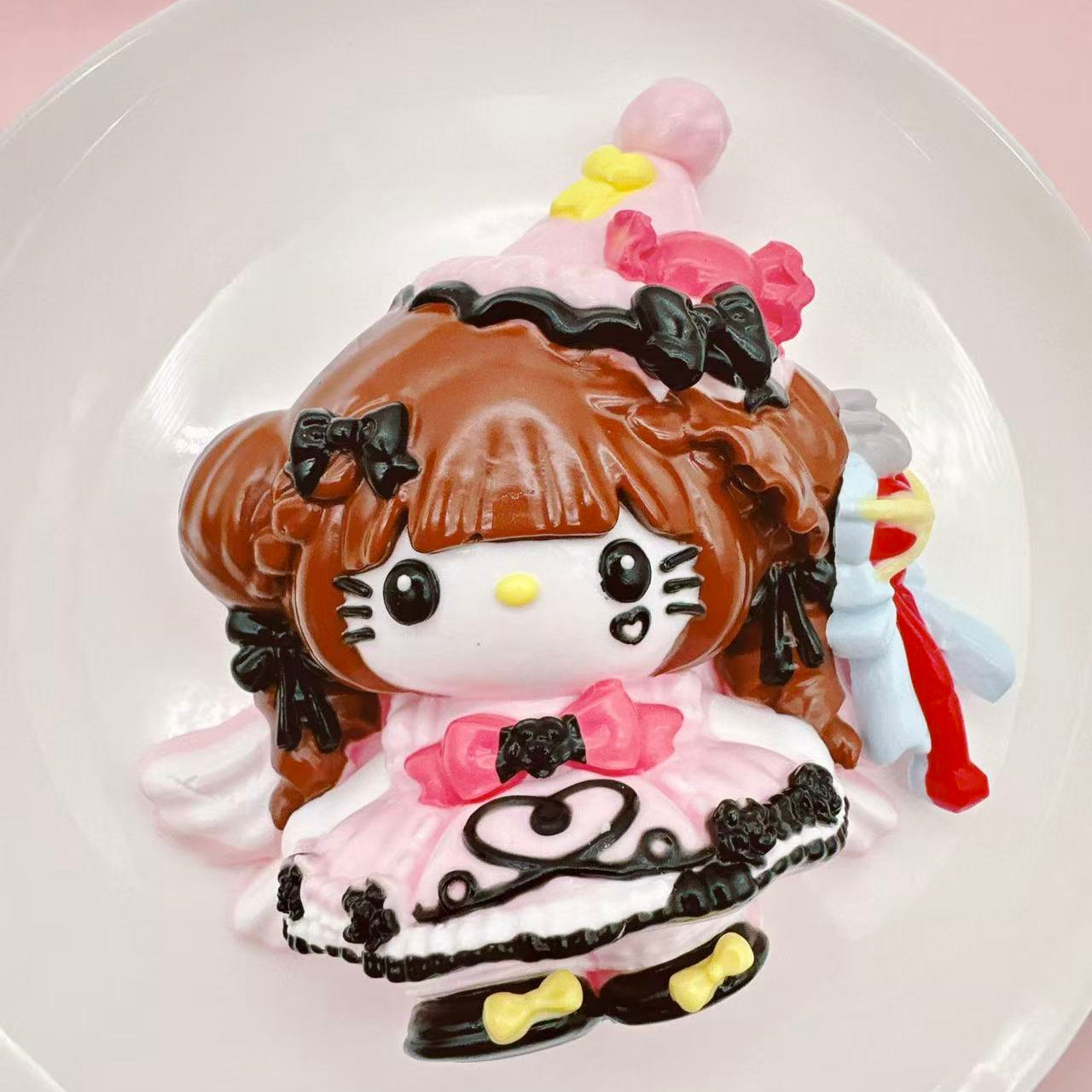 Gothic Lolita Kitty Taba Squishy（With Magic Wand )