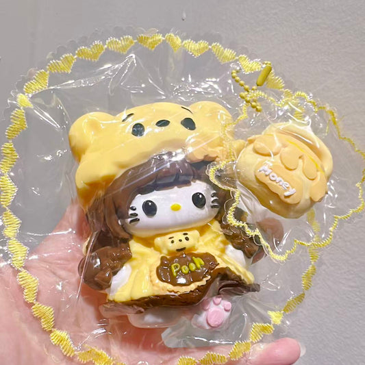 Honey Bear Kitty Taba Squishy(With Honey Jar Squishy)