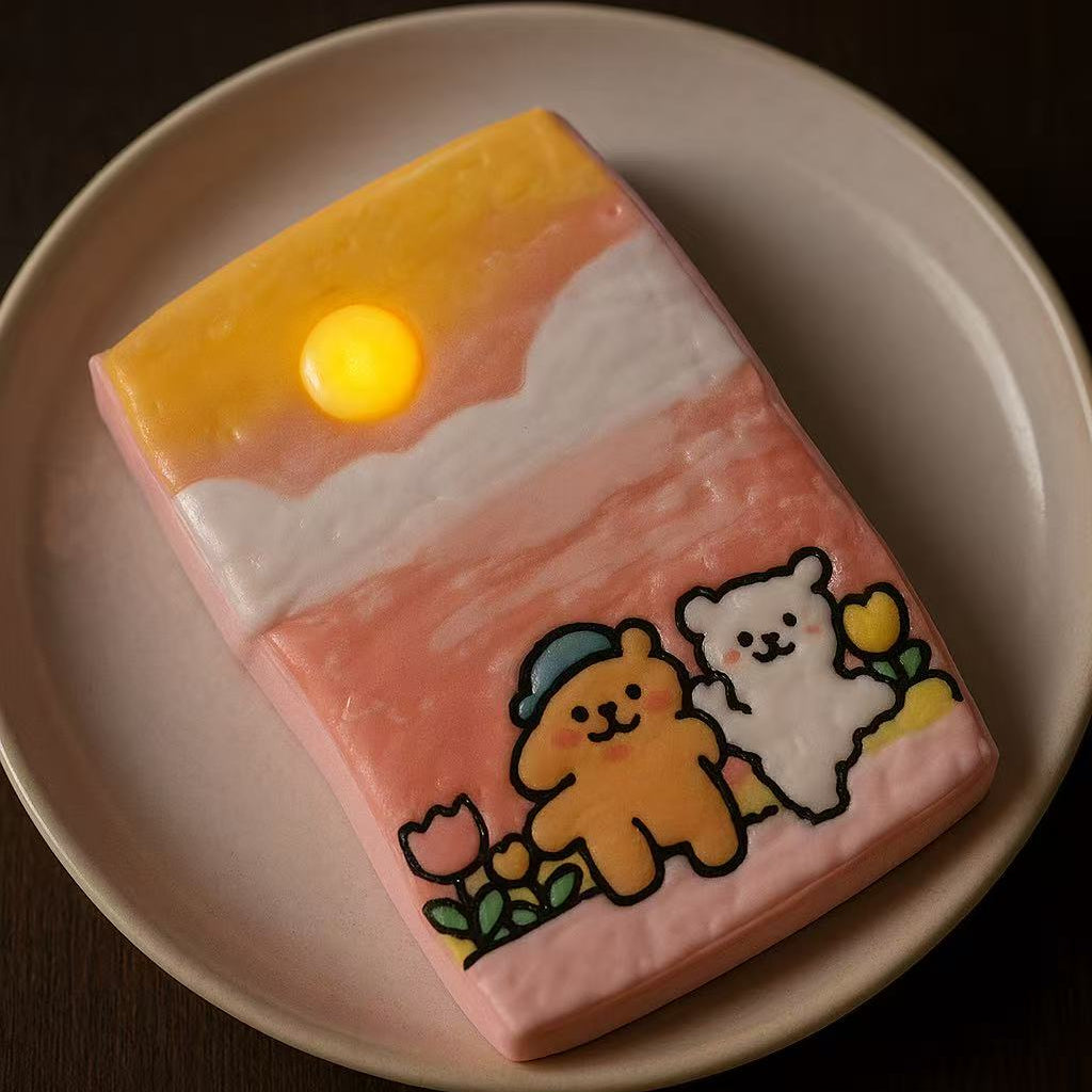 Glowing Sunset Maltese Taba Squishy((With light-up Squishy)