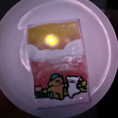 Glowing Sunset Maltese Taba Squishy((With light-up Squishy)