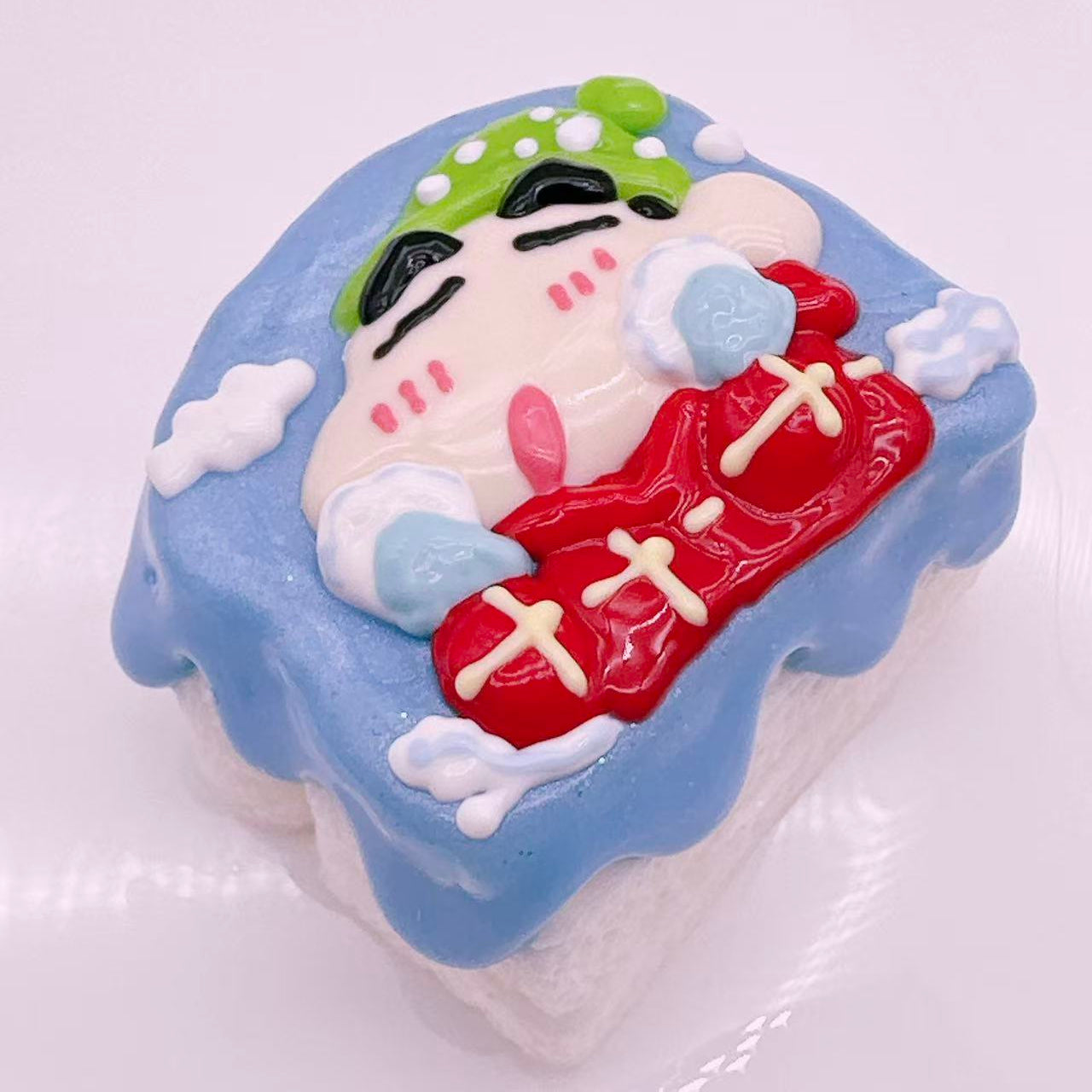 Hand Painted Shin Chan Toast Taba Squishy Series