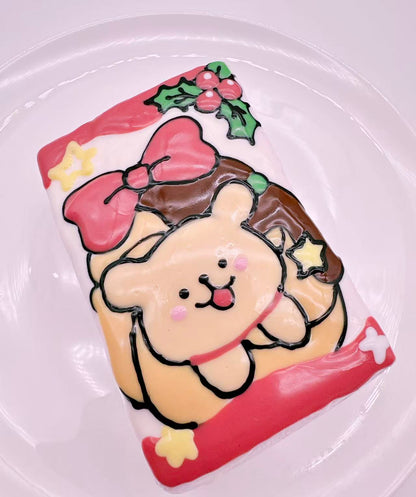 Hand Painted Jingle Bell Maltese Taba Squishy