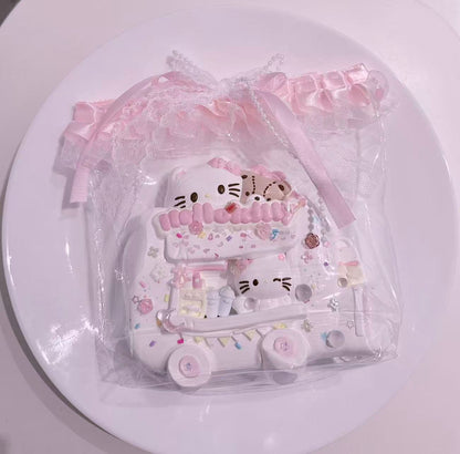 Pink Cream Kitty Beverage Van Taba Squishy