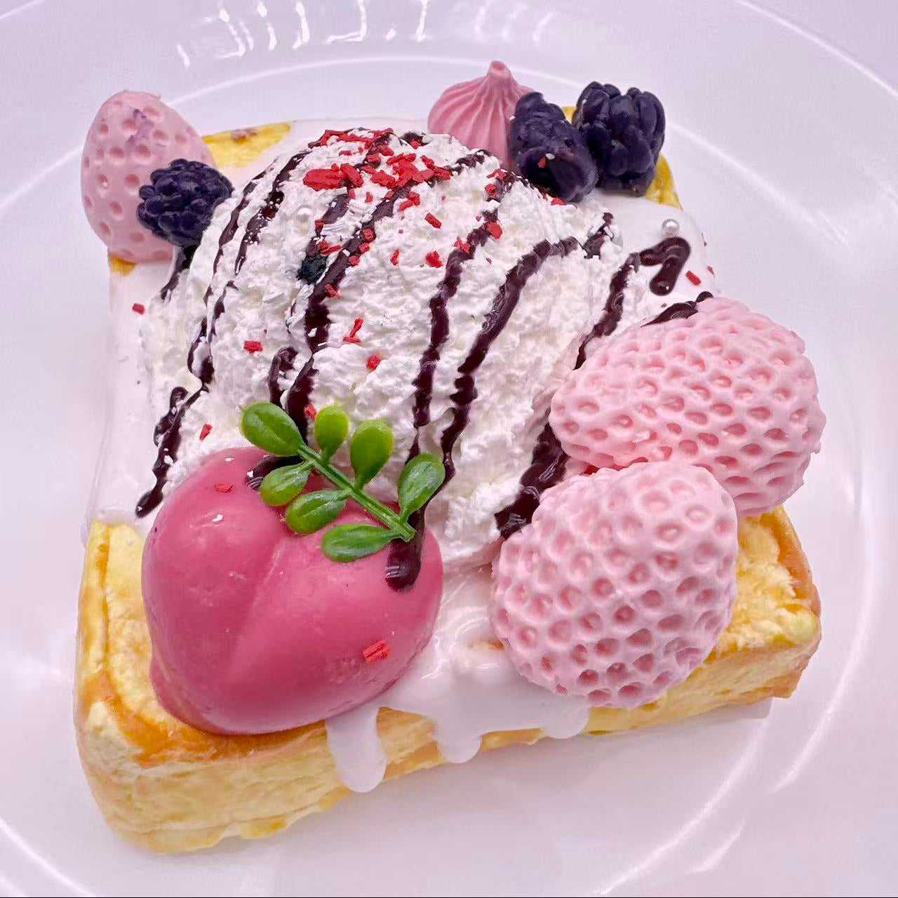 Berry Cream Toast Parfait Taba Squishy