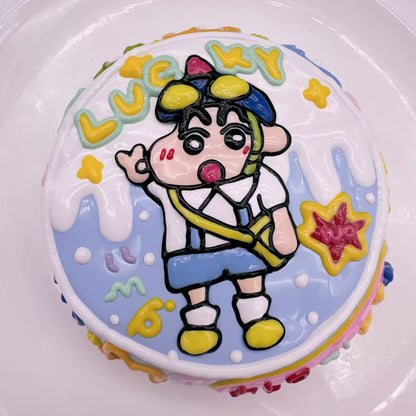 Hand Painted Shin Chan Cake Taba Squishy