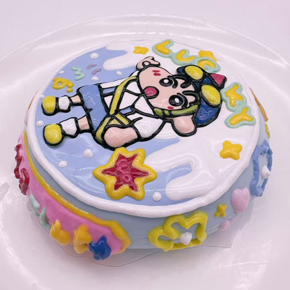 Hand Painted Shin Chan Cake Taba Squishy