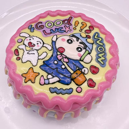 Hand Painted Shin Chan Cake Taba Squishy