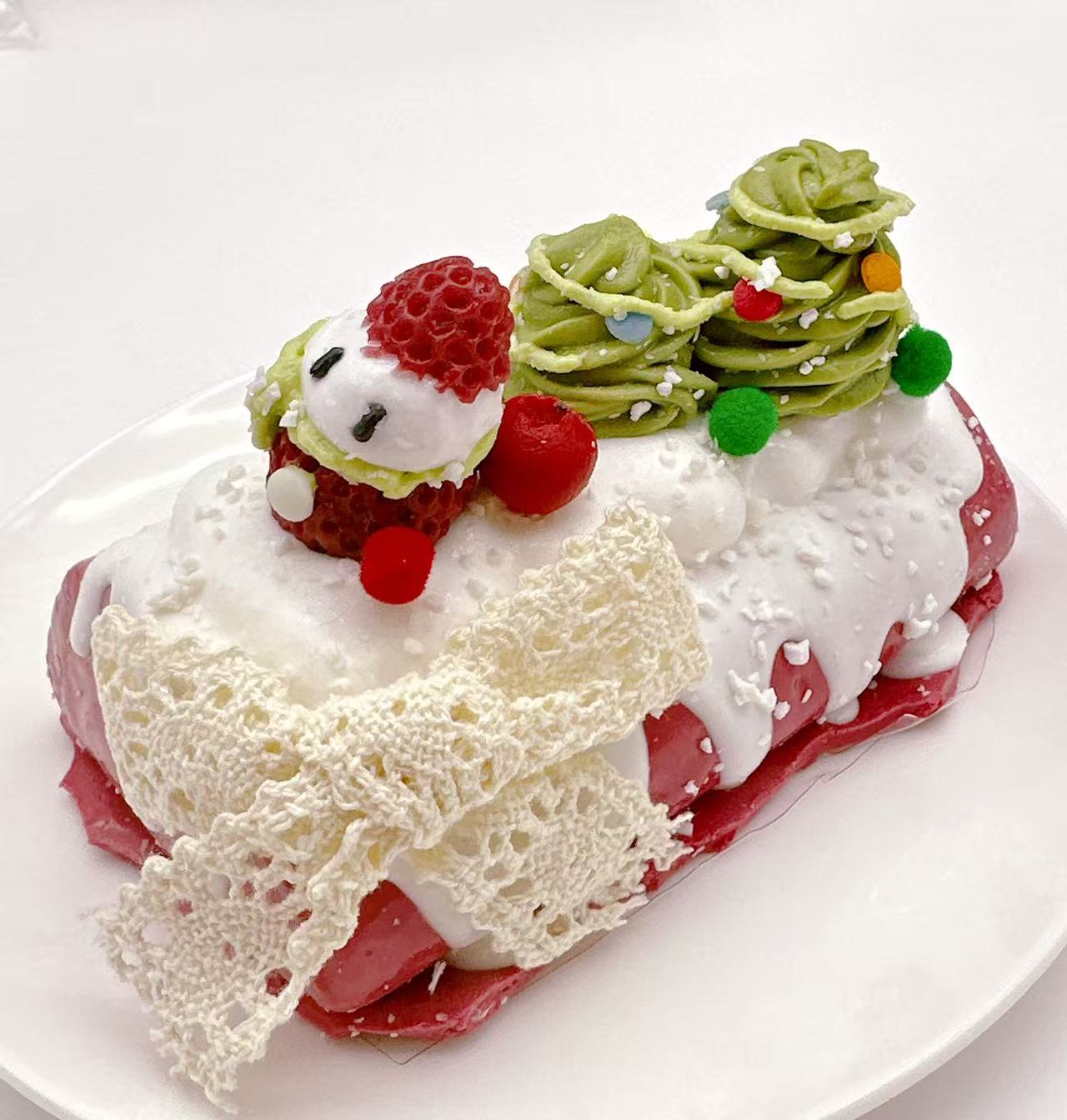 Snowy Santa Log Train Taba Squishy