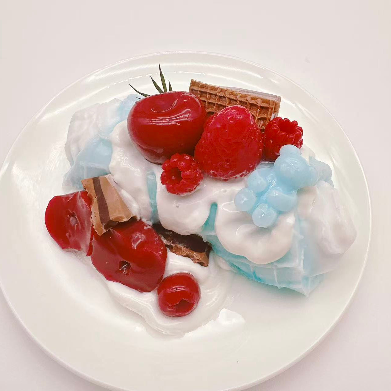 Icy Berry Waffle Roll Taba Squishy