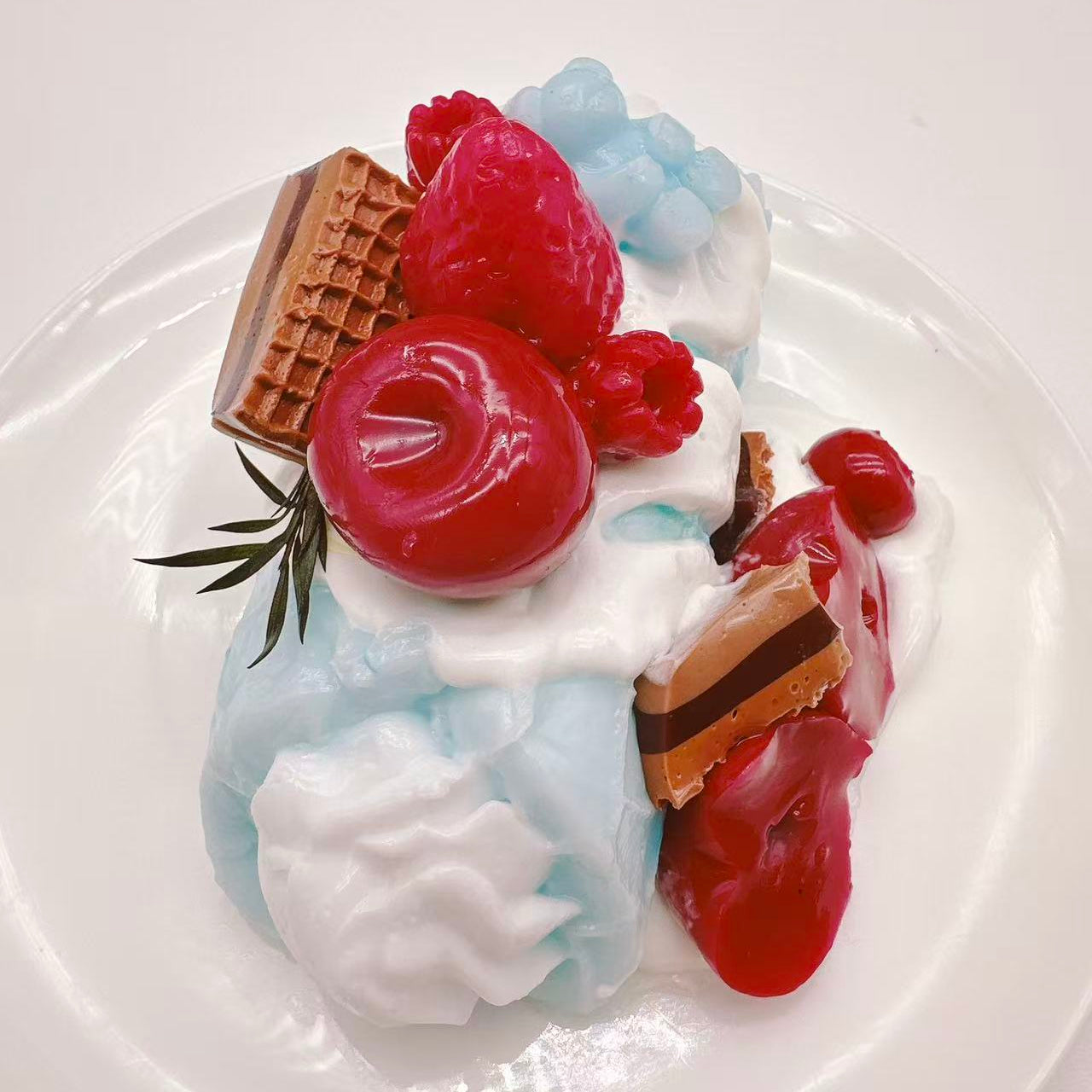Icy Berry Waffle Roll Taba Squishy