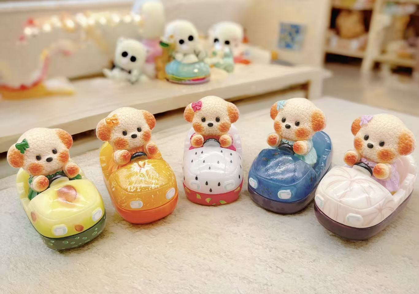 Cute Pup Carriage Figures Collection