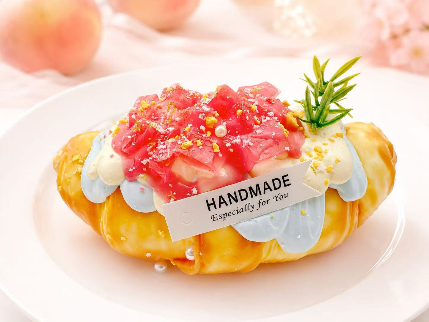 Dreamy Peach Croissant Taba Squishy