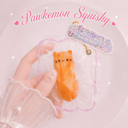 Hand Held Cheese Kitty Bar Taba Squishy in light background
