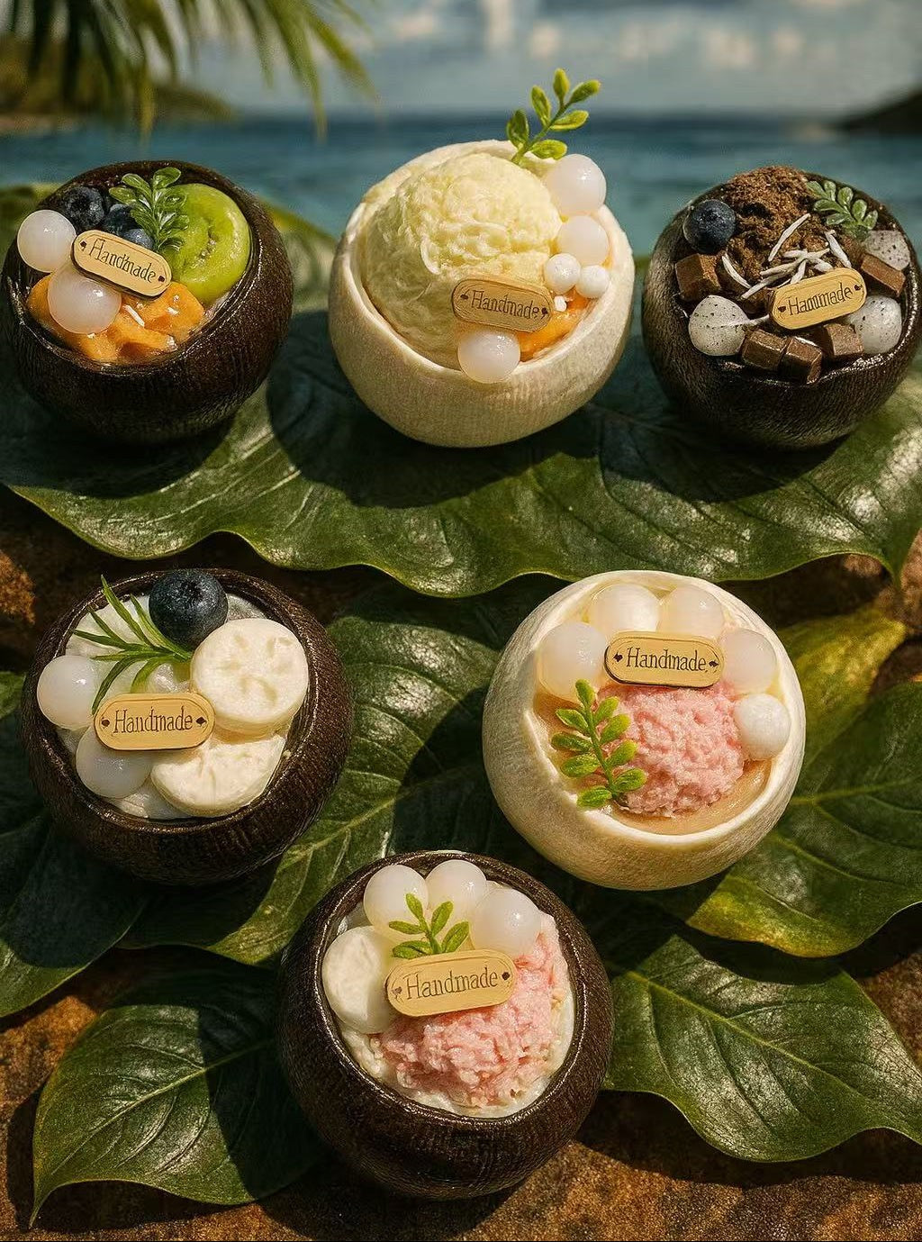 Tropical Coconut Dessert Bowl Series Taba Squishy