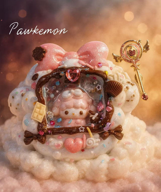 Piano Magical Tamagotchi Taba Squishy（with Light-Up Magic Wand）