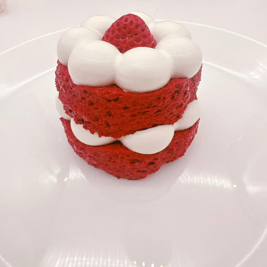 Velour Strawberry Cake Taba Squishy