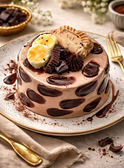 Chocolate Cream Dream Taba Squishy, a handmade chocolate cake squishy with creamy texture and realistic dessert details
