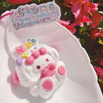 Kawaii Sanrio Piano Taba Squishy collectible, pastel handmade squishy toy for stress relief and gifting.