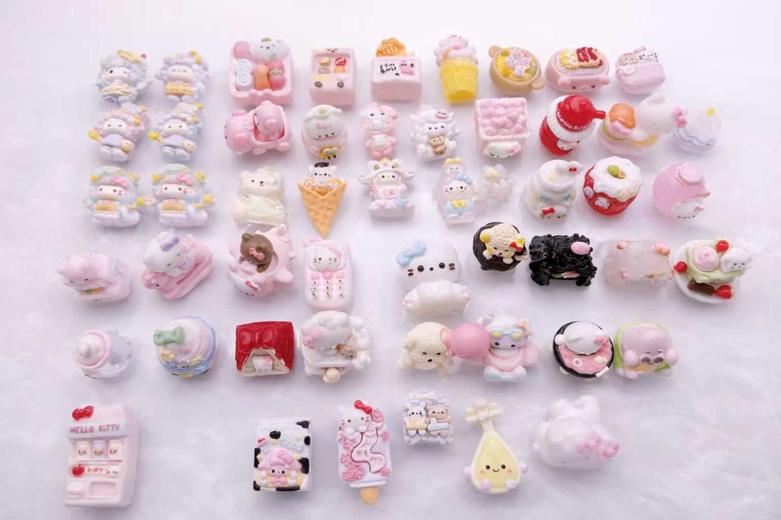 Cute character-style Luxe Mini Taba Squishy collection featuring pastel colors and handcrafted miniature details