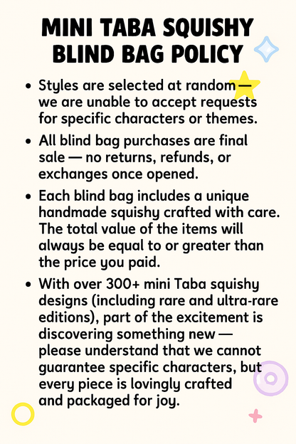 Mini Taba Squishy Blind Bags