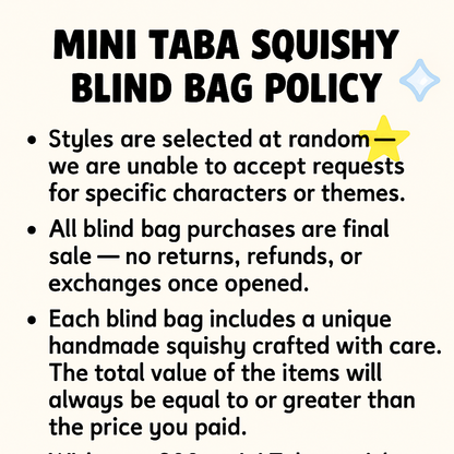 Mini Paw Taba Squishy Blind Bag